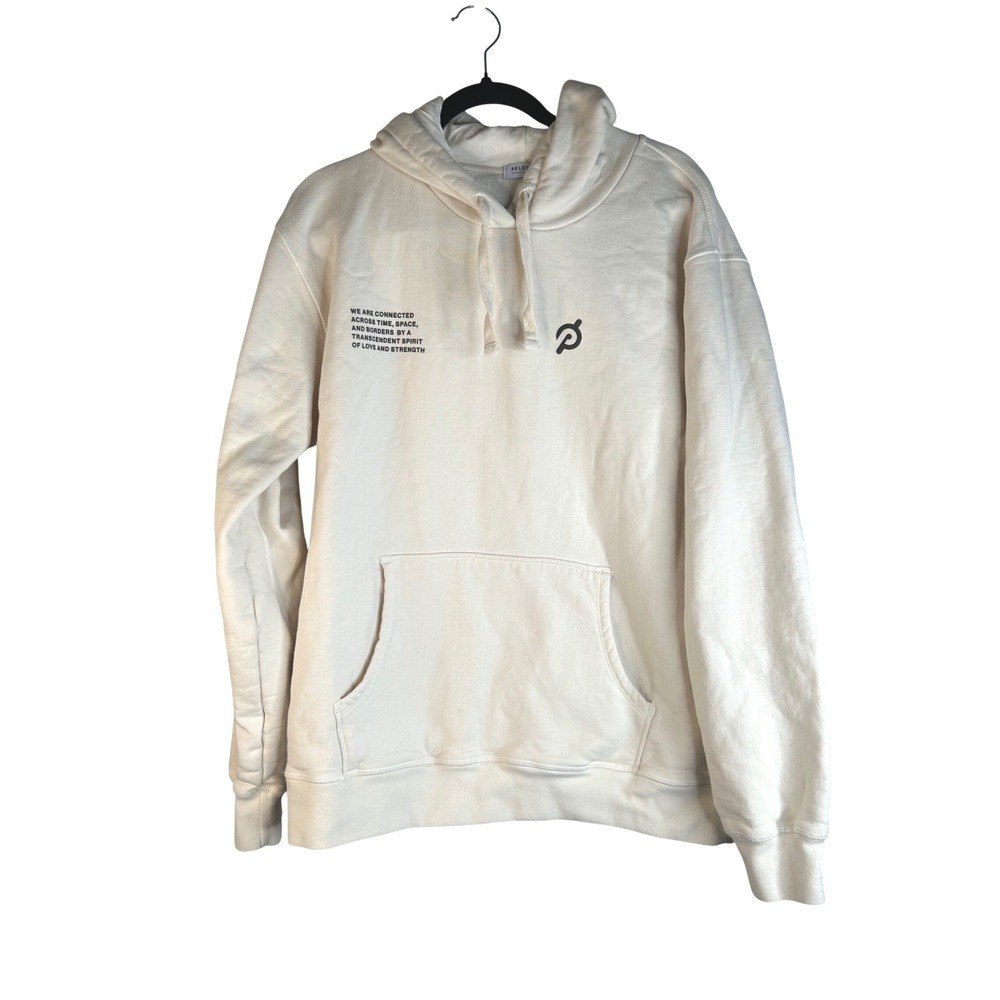 Peloton Women's‎ Cream Together We Are Power Graphic Hoodie Size Large